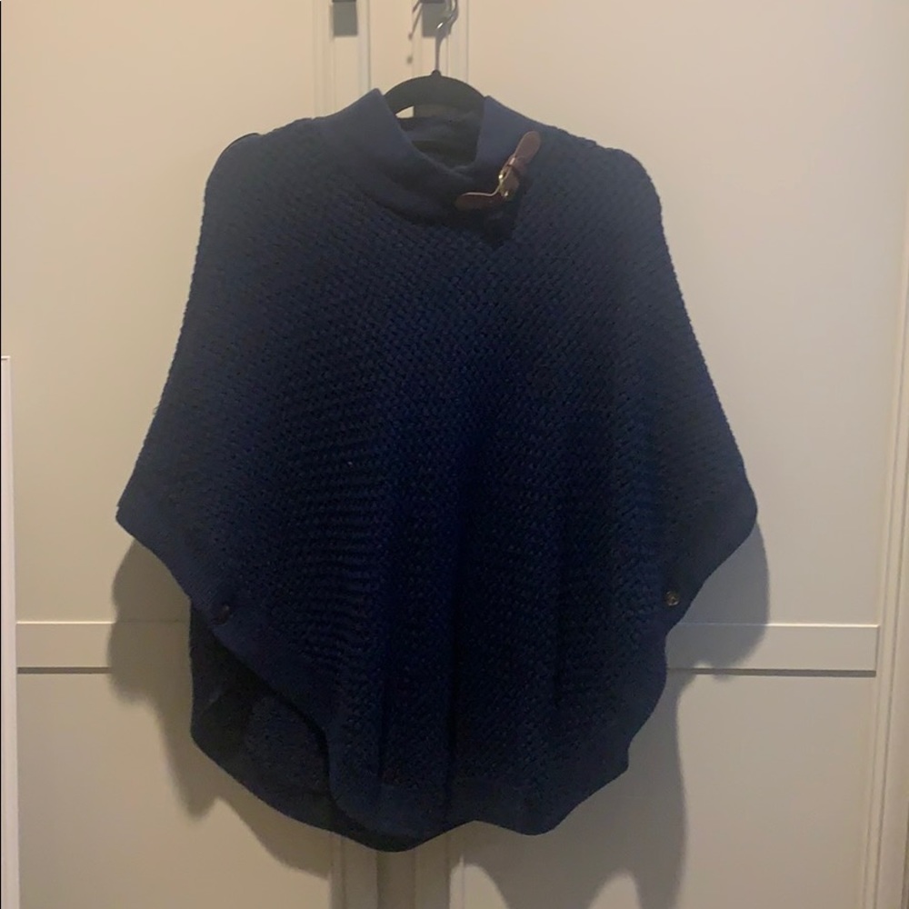 Banana Republic navy knit poncho